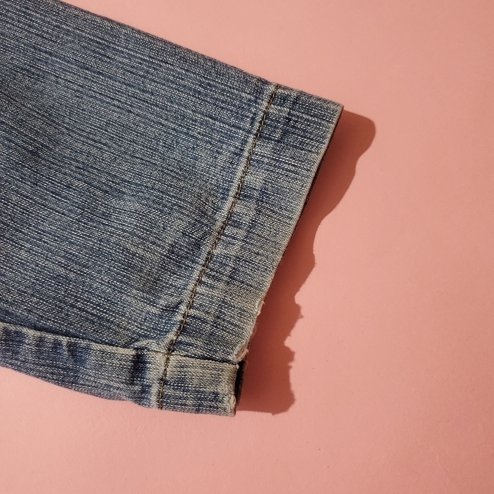 Vintage 2000s Y2k 00s Jean Jacket Rhinestones Bling Erika - Picture 7 of 11